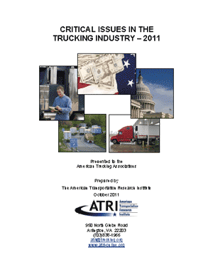 Critical Issues in the Trucking Industry - 2011